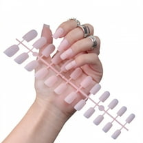 RAGUPEL 24Pcs Glue on Nails for Women,Light Pink Nails Press Ons Short,Matte Finish Press on Nail,Nails Press Ons for Daily Life,Style1