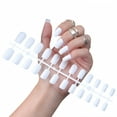 thumbnail image 1 of RAGUPEL 24Pcs Glue on Nails for Women,White Short Press on Nails,Matte Design Stick on Nails,Full Cover Nail Tips for Daily Life,Style2, 1 of 7