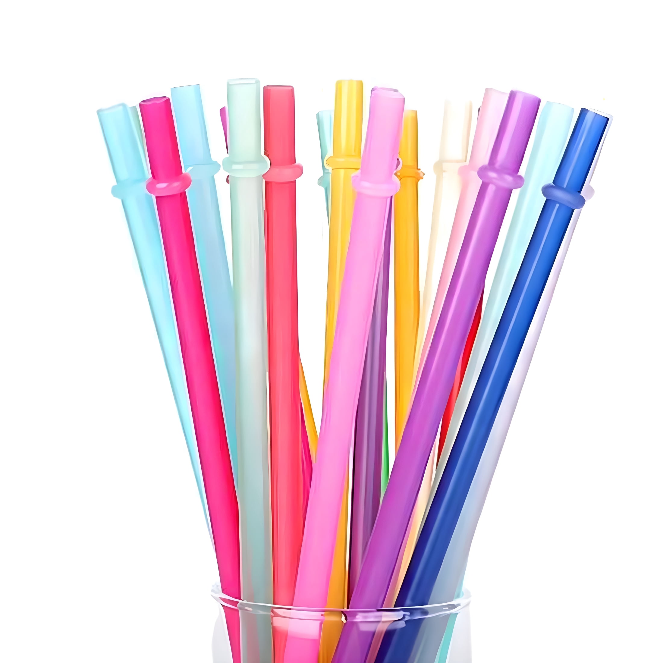 Large File Straw ACDANC 25Pcs Plastic Reusable Straws for Tumblers,Fits Large Cups ...