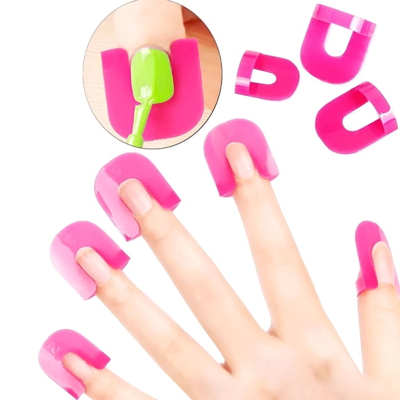 RAGUPEL 26-Pack Nail Polish Templates, 10 Sizes Reusable Plastic Painting Guides