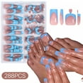 thumbnail image 1 of RAGUPEL 288Pcs Toe Press on Nails French Style Decor Stays Secure Press on Toes Simple Style Glue on Nails for Women Hands + Feet Style3, 1 of 7
