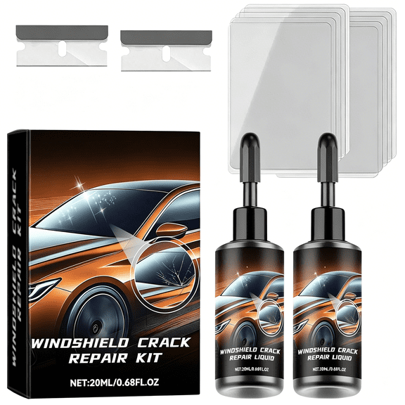 RAGUPEL 2PCS Windshield Crack Repair Kit, 2026 New Glass Repair Liquid Glue,Glass Repair Liquid for Quick Fix Windshield, for Windshields, Windows, Mirrors,All Crack Types