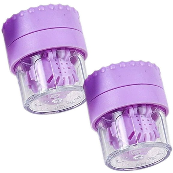 RAGUPEL 2Pcs Contact Lens Case Glasses Case Contact Lens Applicator Tool with Detergent Washer Contact Solution Light Purple