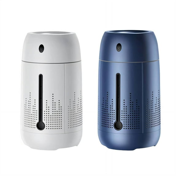 HIBIBUD 2Pcs Humidifiers, Zero-Noise Bedroom Humidifiers for All-Day Moisturizing, Blue White