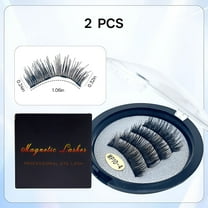 RAGUPEL 2Pcs Magnetic Eyelashes,Fake Eyelashes Reusable,No Glue Needed Pestanas Postizas,Style1