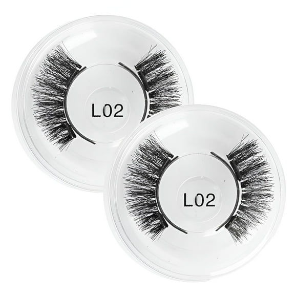 RAGUPEL 2Pcs Magnetic Eyelashes,Pestanas No Glue Needed,Reusable Eyelashes Natural Look,Style1