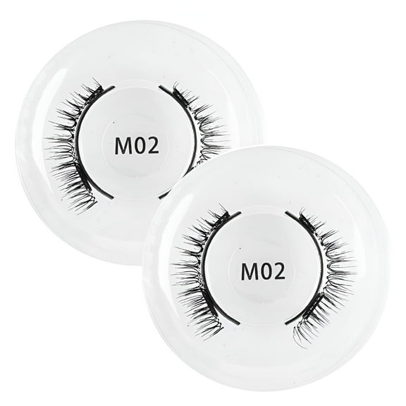 RAGUPEL 2Pcs Magnetic Eyelashes,Natural Lashes No Glue Needed,Reusable Pestanas Magneticas,Style1