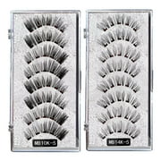 RAGUPEL 2Pcs Magnetic Eyelashes,Effortless Makeup Look Magnetic False Eyelashes,Elegant Storage Case Magnetic Lashes,Style1