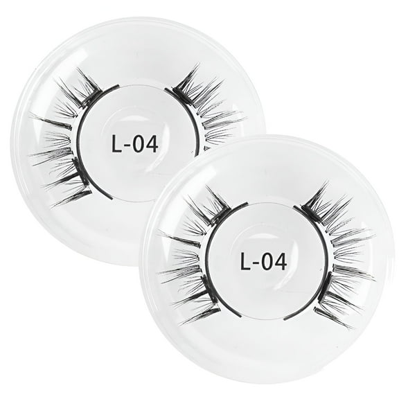RAGUPEL 2Pcs Magnetic Eyelashes,Fake Lashes No Glue Needed,Reusable Eyelashes Natural Look,Style1