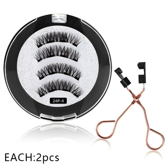 RAGUPEL 2Pcs Magnetic Eyelashes,Fake Lashes with Applicator,Magnetic Eyelashes Natural Look,Style2