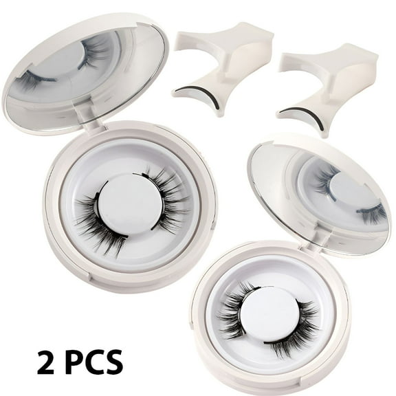 RAGUPEL 2Pcs Magnetic Eyelashes,Fake Lashes Reusable,No Glue Needed Eyelashes Natural Look,Style1