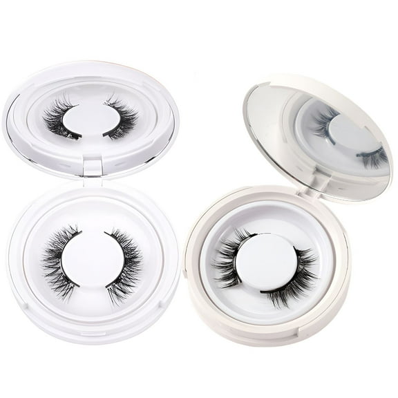 RAGUPEL 2Pcs Magnetic Eyelashes,Natural Lashes Reusable,No Glue Needed Pestanas Magneticas,Style1