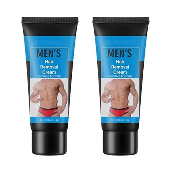RAGUPEL 2Pcs Plant Based Painless Hair Removal Cream for Men,Gentle on Sensitive Skin,Fast Acting,Long Lasting Smoothness