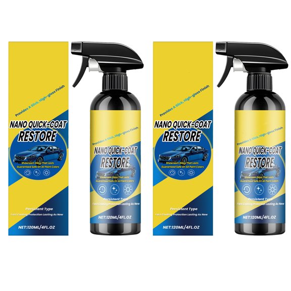 RAGUPEL 2Pcs Quick Coat Restore Coating Spray,Advanced Automobile Quick-Acting Coating Agent,Quick Effect Coating Agent Spray with Waterless Wash Polish & Paint Protection
