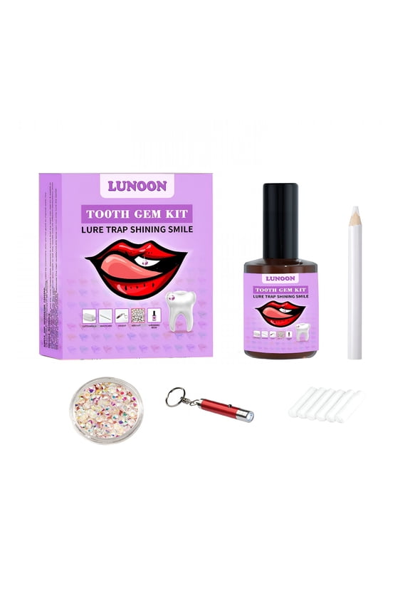 2026 New 2Pcs Tooth Gem Kit - Diy Professional Teeth Gems Kit with Crystals Diamond for Sparkling Smiles
