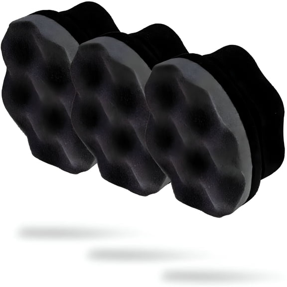 RAGUPEL 3-Pack Foam Sponge Applicator for Car Detailing, Ergonomic Tire Dressing Tool for Vinyl, Rubber, Trim, and Rims, Washable and Reusable Wheel Cleaning Supplies