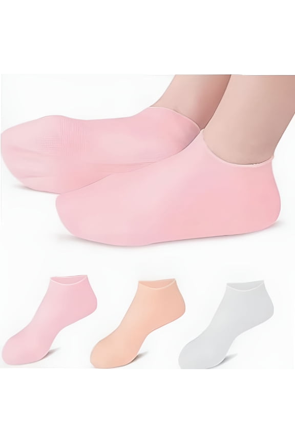 3 Pairs Moisturizing Socks Overnight,Thin Foot Spa Socks Cotton Moisture Enhancing Socks Cosmetic Moisturizing Socks for Dry Cracked Feet (L(38-40))