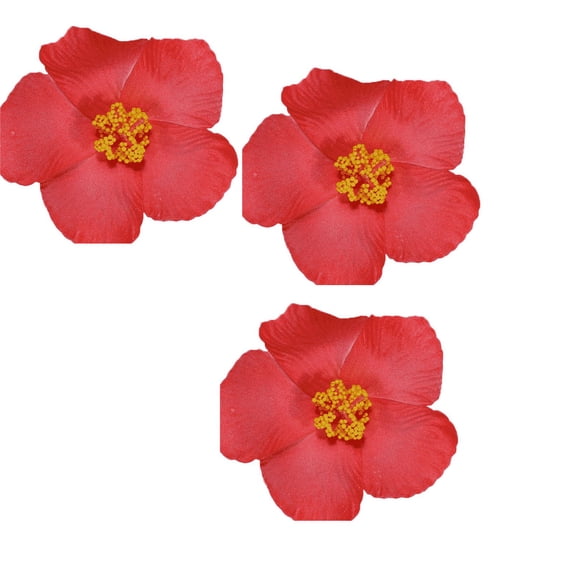 RAGUPEL 3 Pcs Flower Hair Clips,Soft Grip Small Hair Clips,Firm Hold Stylish Look Flower Hair Clips for Women,Red
