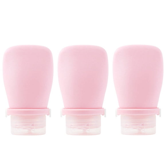 RAGUPEL 3 Pcs Travel Size Toiletries,Leakproof Travel Containers,Easy Refill Travel Ready Travel Size Bottles,60Ml,Light Pink