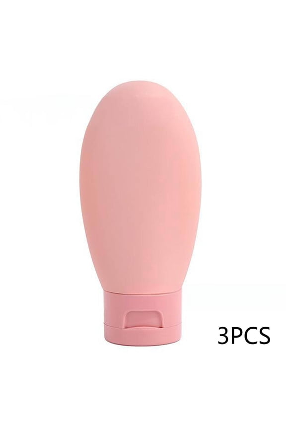 3 Pcs Travel Size Toiletries,Travel Size Travel Containers,Leak-Proof Easy Refill Small Travel Containers,Dark Pink