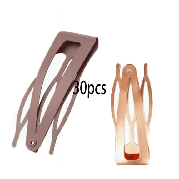 RAGUPEL 30 Pcs Metal Hair Clips,2" Compact Hair Clips for Styling,Fringe and Flyaways Snap Hair Clips,Coffee&Rose Gold