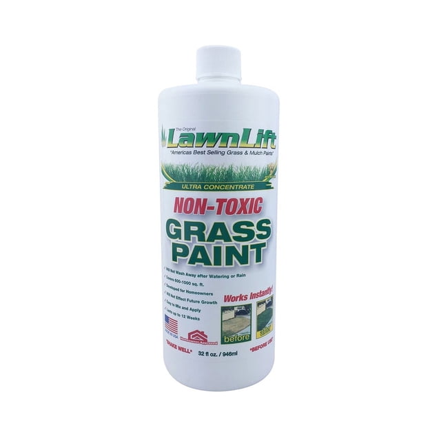 Fresh Look at Ragupel 32 Oz Lawnlift Grass Paint Concentrate Covers Up To