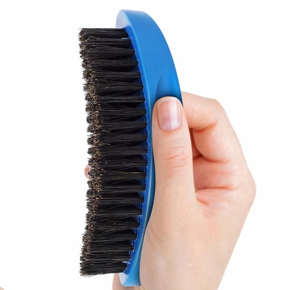 RAGUPEL 360 Wave Brush for Men - Medium Hard Boar Bristle Hair Brush for 360 Waves, Wolfing & Daily Grooming - Curved Palm Mens Hair Brush for Thick, Coarse & Curly Hair - Beard Grooming