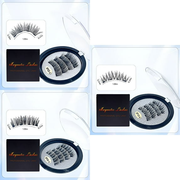 RAGUPEL 3Pcs Magnetic Eyelashes,Lashes Wispy Reusable,Magnetic Eyelashes Natural Look,Style1