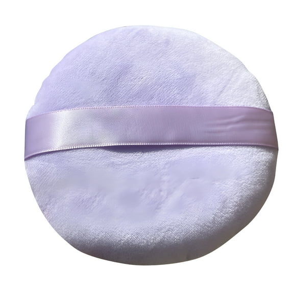 RAGUPEL 3pcs Large Loose Powder Cushion Puff Pure Cotton Powder Puff 5 Inch Body Powder Puff Applicator for Loose Powder Body Powder Cosmetic Foundation Sponges White, Light Purple