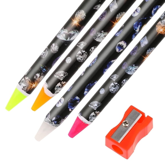 RAGUPEL 4 Pack Rhinestone Picker Tool, Wax Pencil Gem Pick Up Pen for Nail Art DIY with Sharpener