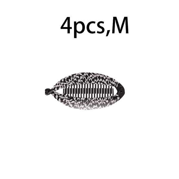 RAGUPEL 4 Pcs Flat Claw Clips,Comfortable Clip Hair Clips for Women,Firm Clasp Trendy Style Flat Claw Clips,Black