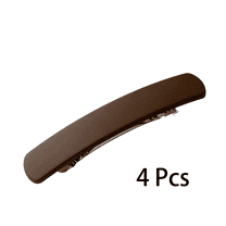 RAGUPEL 4 Pcs Hair Accessories for Girls,Sleek Matte Finish Barrettes for Thick Hair,Detachable Three Spring Hair Clips for Styling,Coffee