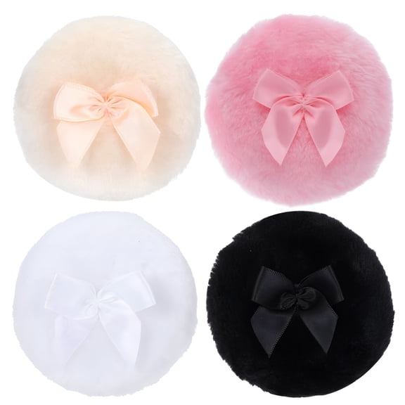 RAGUPEL 4 Pcs Large Fluffy Powder Puff, Ultra Soft Washable Makeup Puff for Face