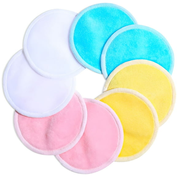 RAGUPEL 40 Pieces Reusable Makeup Remover Pads Washable Bamboo Round Pads Eye Makeup Remover Pad Facial Makeup Removal Wipe Face Pads Cleansing Wipe Cloth