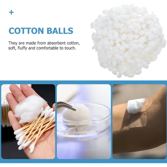 RAGUPEL 400 Pcs Makeup Cotton Balls Rounds for Face Organic Unbleached