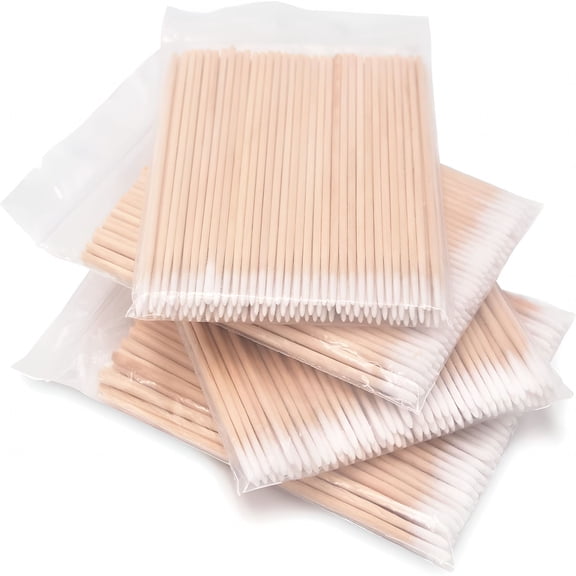 RAGUPEL 400Pcs 4 Inch Pointed Tip Cotton Swabs, Precision Microblading Cotton Tipped, Precise Cotton Tips, Micro-Swab Sticks for Makeup Cosmetic Nails Clean