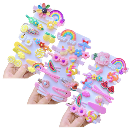 RAGUPEL 42 Pcs Baby Hair Clips,Handcrafted Baby Hair Accessories for Girls,Gentle Grip Cute Candy Shades Kids Hair Accessories for Girls,Pink&White