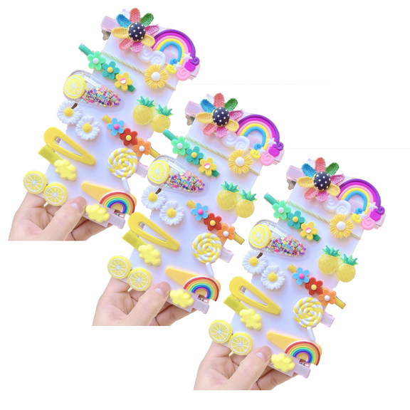 RAGUPEL 42 Pcs Baby Hair Clips,Handcrafted Multi-Color Toddler Hair Clips,Secure Side Clips Kids Hair Accessories for Girls,White