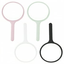 RAGUPEL 4Pcs Hand Mirrors with Handle,Circular Mirror Surface 4.3"*2.6"*0.4" Hand Held Mirror,Aluminum Mirror Hand Held Mirrors with Handle,Mix1