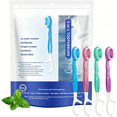 thumbnail image 1 of RAGUPEL 5 in 1 Mini Brushes-Disposable Toothbrushes with Toothpaste + Floss + Pick + Tongue Scraper | Travel Size | Individually Wrapped | Soft | Mint | Travel Set(Mix,26 Pcs), 1 of 7