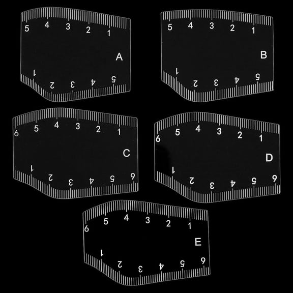 RAGUPEL 5 Pcs Eyebrow Desiger Ruler,Flexible Reusable Brow Shaping Kit,Transparent Mapping Shaper Stencils,Reuseable Eyebrow Positioning Tool for Golden Ratio Shaping,Beginner