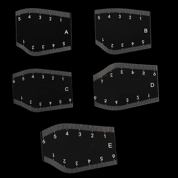 RAGUPEL 5 Styles Eyebrow Desiger Ruler,Brow Shaping Kit,Transparent Mapping Shaper Stencils,Reuseable Eyebrow Positioning Tool