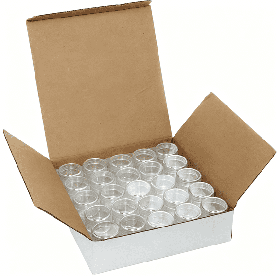 RAGUPEL 50 Clear Empty 5 Gram Plastic Pot Jars,Cosmetic Containers.