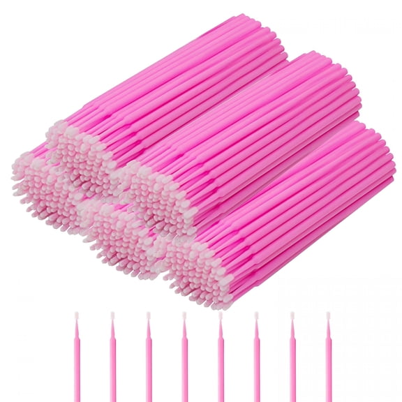 RAGUPEL 500 Pcs Micro Brushes, Microswabs for Eyelash Extensions & Makeup, Lint Free Lip Micro Applicator Brush, Disposable Micro Swabs, Eye Lash Mascara Wands