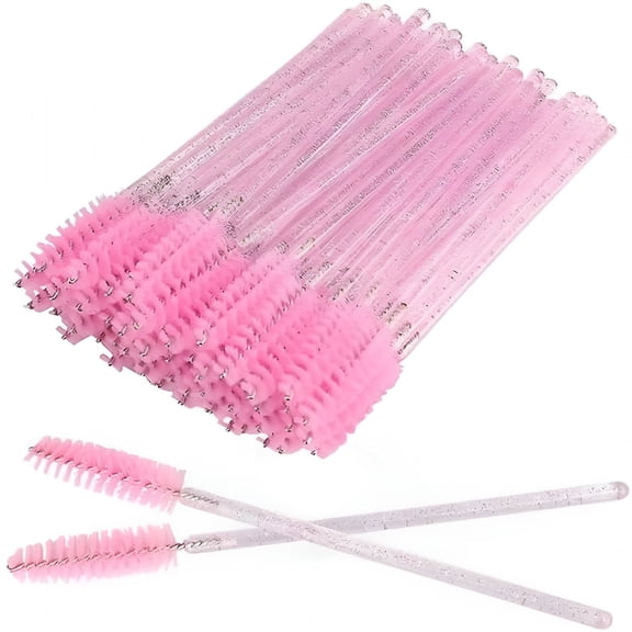 RAGUPEL 50Pcs Disposable Mascara Wand,Eyelash Brush,Eyebrows Extensions Brush,Lash Spoolie,Applicator Brush Tool for Fake Eyelashes