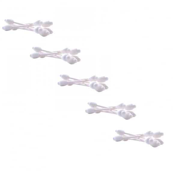 RAGUPEL 55/110/165/220/275 Pieces Cotton Swabs Safety Cotton Swabs With Large Tips Organic Cotton Biodegradable Gentle Baby Cotton Swabs White Paper Sticks Cotton Buds