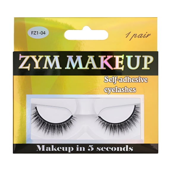 RAGUPEL 5Pairs Reusable Self-Adhesive Eyelashes, No Glue or Eyeliner Needed Easy To Apply, Waterproof Wispy Long Extension Natural Fluffy Makeup Thick False Eyelashes