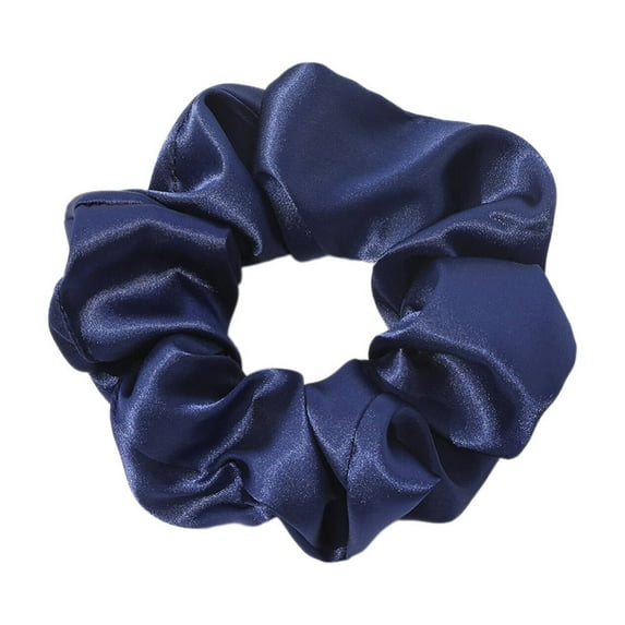 RAGUPEL 5Pcs Scrunchies,Silk Fabric Luxury Satin Scrunchies,Elegant Hair Accessory Scrunchies for Women,Navy Blue