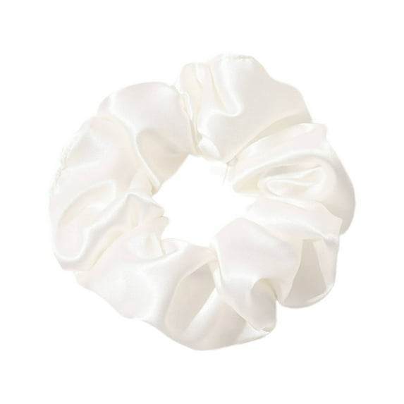 RAGUPEL 5Pcs Scrunchies,Silk Fabric Luxury Satin Scrunchies,Elegant Hair Accessory Scrunchies for Women,White