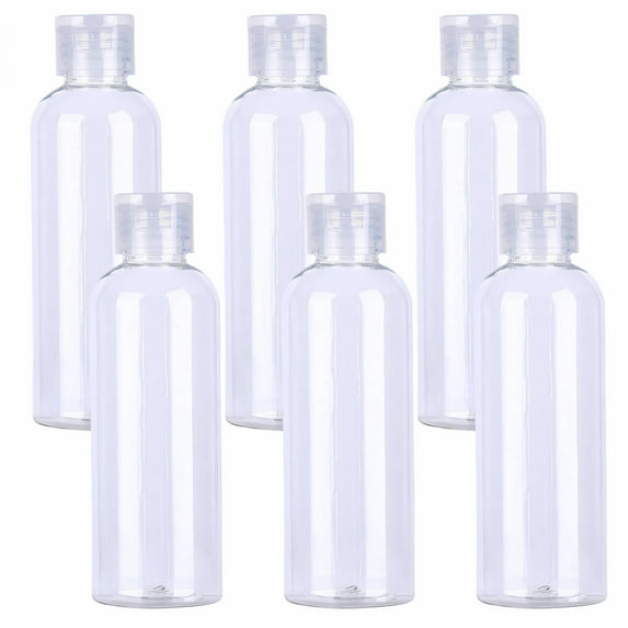 ACDANC 6 Pcs Travel Size Toiletries,Quick Refill Travel Toiletry Bottle,Leakproof,200Ml,Transparent